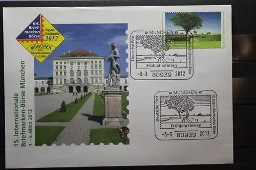 Umschlag mit Sonderwertstempel; USo 263, 15. Intern. Briefmarken-Börse München 2012