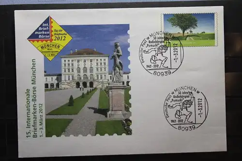 Umschlag mit Sonderwertstempel; USo 263, 15. Intern. Briefmarken-Börse München 2012