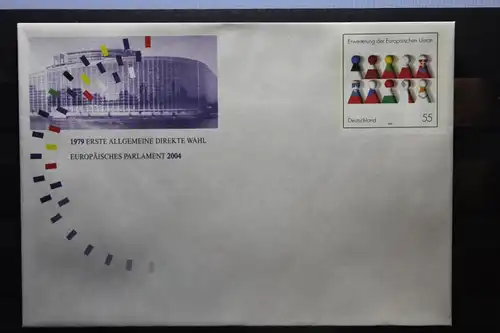 Umschlag mit Sonderwertstempel; USo 75, Direktwahl Europa-Parlament 2004