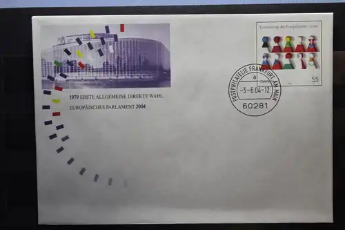 Umschlag mit Sonderwertstempel; USo 75, Direktwahl Europa-Parlament 2004