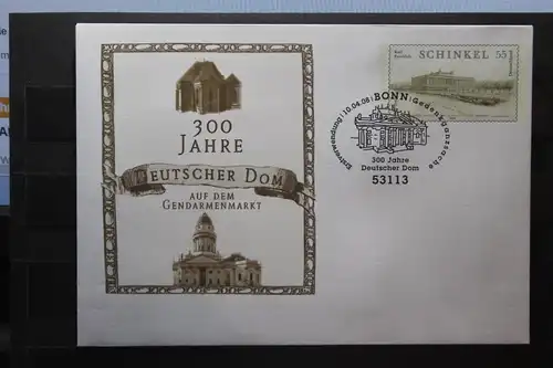 Umschlag mit Sonderwertstempel; USo 174, 300 Jahre Dt. Dom Berlin