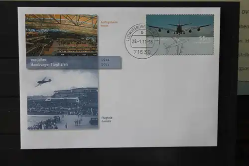 Umschlag mit Sonderwertstempel; USo 224, 100 Jahre Hamburger Flughafen, 2011