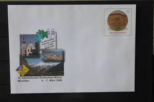 Umschlag mit Sonderwertstempel; USo 175, Intern. Briefmarken-Börse München 2009