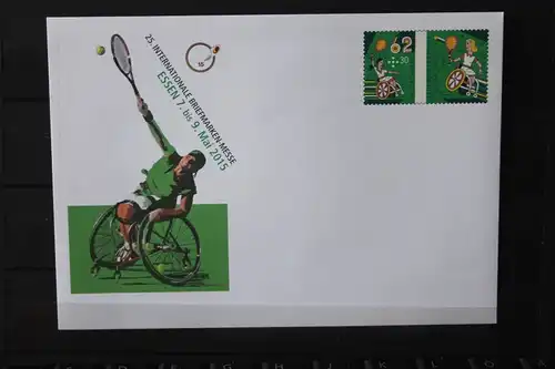 Umschlag mit Sonderwertstempel; USo 360; 25. Intern. Briefmarken-Messe Essen 2015