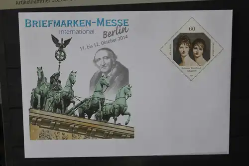 Umschlag mit Sonderwertstempel; USo 344, Briefmarken-Messe Berlin 2014