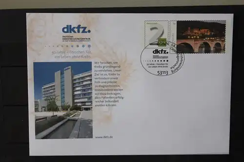Umschlag mit Sonderwertstempel; USo 327, Dt. Krebsforschungszentrum