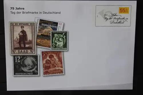 Umschlag mit Sonderwertstempel; USo 243; 75 Jahre Tag der Briefmarke 2011