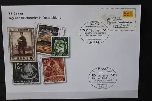 Umschlag mit Sonderwertstempel; USo 243; 75 Jahre Tag der Briefmarke 2011