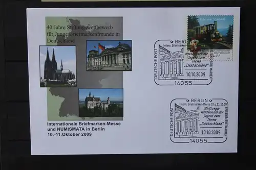 Umschlag mit Sonderwertstempel; USo 191, Intern. Briefmarken-Messe 2009 Berlin