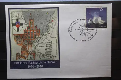 Umschlag mit Sonderwertstempel; USo 209, Marineschule Mürwik, 2010