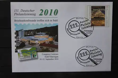 Umschlag mit Sonderwertstempel; USo 212, 111. Dt. Philatelistentag 2010