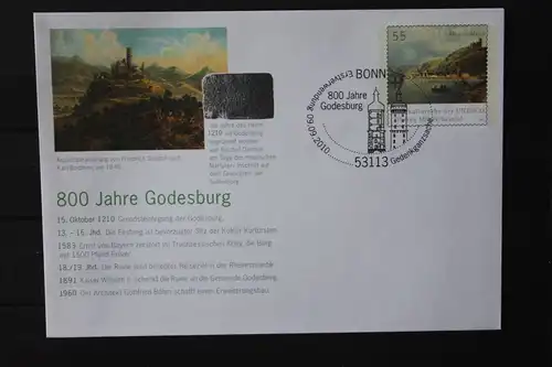 Umschlag mit Sonderwertstempel; USo 211, 800 Jahre Godesburg, 2010