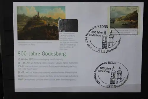Umschlag mit Sonderwertstempel; USo 211, 800 Jahre Godesburg, 2010