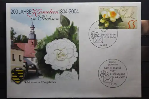 Umschlag mit Sonderwertstempel; USo 78; 200 Jahre Kamelien in Sachsen; 2004