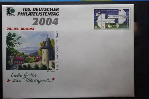 Umschlag mit Sonderwertstempel; USo 77; 105. Dt. Philatelistentag 2004