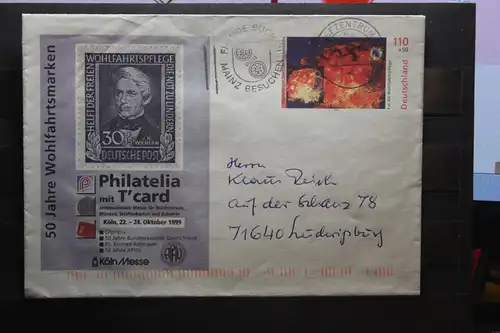 Umschlag mit Sonderwertstempel; USo 10; Philatelia 1999