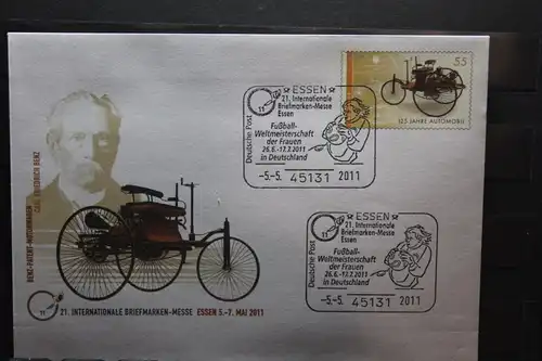 Umschlag mit Sonderwertstempel; USo 238; 21. Intern. Briefmarken-Messe Essen 2011