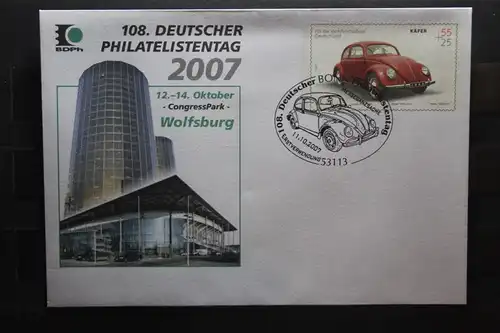 Umschlag mit Sonderwertstempel; USo 140; 108. Dt. Philatelistentag 2007