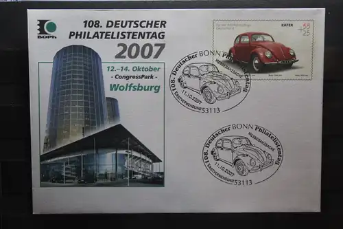 Umschlag mit Sonderwertstempel; USo 140; 108. Dt. Philatelistentag 2007