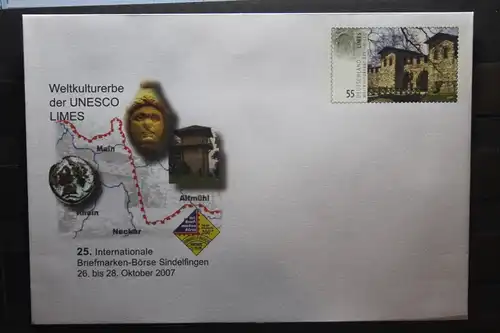 Umschlag mit Sonderwertstempel; USo 141; 25. Intern. Briefmarken-Börse Sindelfingen 2007