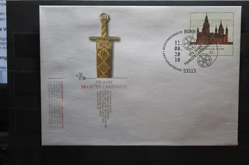 Umschlag mit Sonderwertstempel; USo 210; 775 Jahre Mainzer Landfriede, 2010