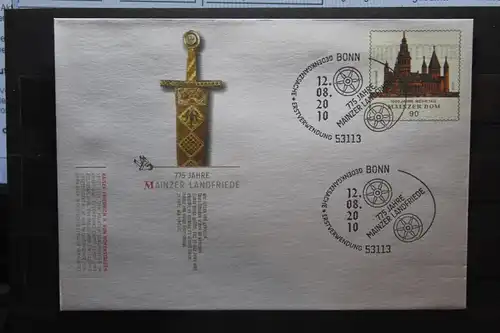 Umschlag mit Sonderwertstempel; USo 210; 775 Jahre Mainzer Landfriede, 2010