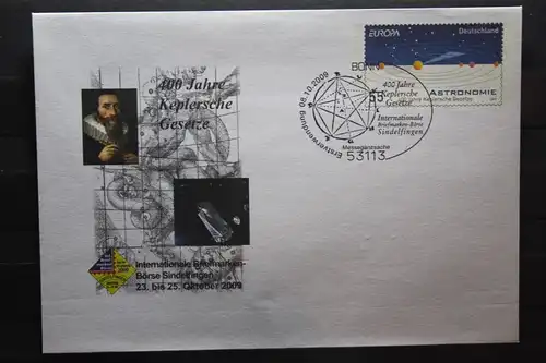 Umschlag mit Sonderwertstempel; USo 192; Intern. Briefmarken-Börse Sindelfingen 2009