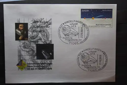 Umschlag mit Sonderwertstempel; USo 192; Intern. Briefmarken-Börse Sindelfingen 2009
