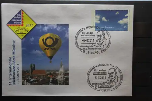 Umschlag mit Sonderwertstempel; USo 232; Intern. Briefmarken-Börse München 2011