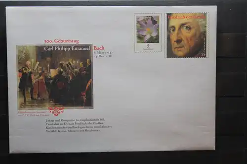 Umschlag mit Sonderwertstempel; USo 321; 300. Geburtstag Carl Ph. E. Bach