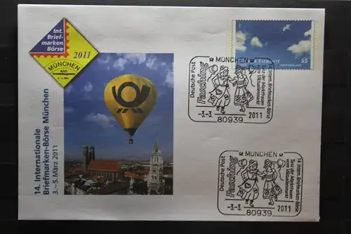 Umschlag mit Sonderwertstempel; USo 232; Intern. Briefmarken-Börse München 2011