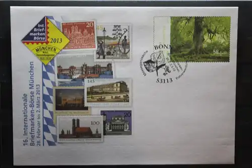 Umschlag mit Sonderwertstempel; USo 283; 16. Intern. Briefmarken-Börse München 2013