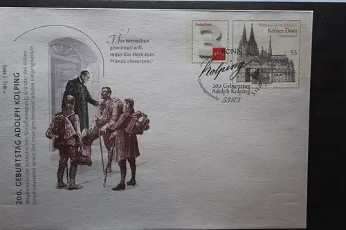 Umschlag mit Sonderwertstempel; USo 312; Adolph Kolping