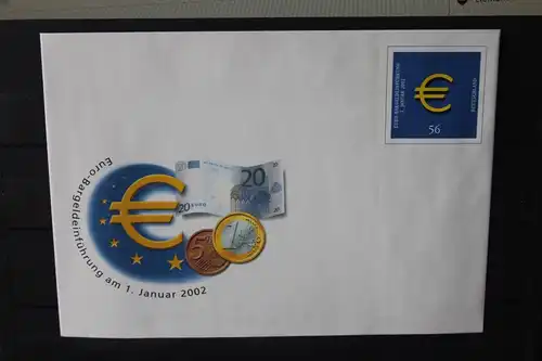 Umschlag mit Sonderwertstempel; USo 33; Euro-Bargeldeinführung 2002