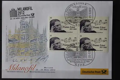 Messebrief, Ausstellungsbrief Deutsche Post: Internationale Briefmarken-Ausstellung  Milanofil 08, Mailand 2012