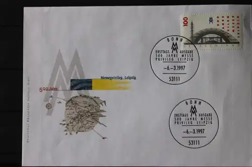 Ersttagsbrief Künstler- Ersttagsbrief FDC der Deutsche Postphilatelie: Leipziger Messe 1997