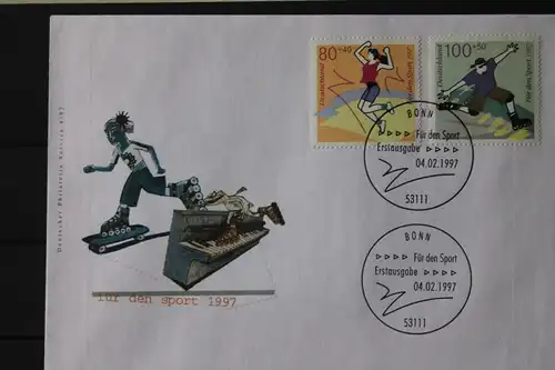 Ersttagsbrief Künstler- Ersttagsbrief FDC der Deutsche Postphilatelie: Für den Sport , 1997