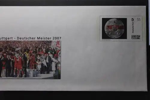 Privatpost-Ausgabe der Deutschen Post AG; Bereich Briefpost; Individuelle Wertstempel; UI1; Deutscher Fußball-Meister 2007, VfB Stuttgart