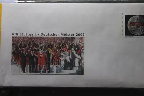 Privatpost-Ausgabe der Deutschen Post AG; Bereich Briefpost; Individuelle Wertstempel; UI1; Deutscher Fußball-Meister 2007, VfB Stuttgart