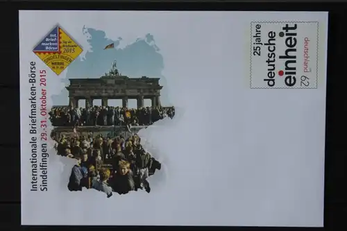 Umschlag mit Sonderwertstempel; USo 376; Intern. Briefmarken-Börse Sindelfingen 2015