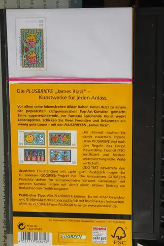 Umschlag mit Sonderwertstempel; Set mit USo 150-153; James Rizzi