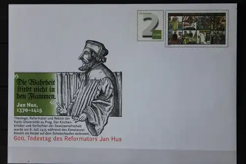 Umschlag mit Sonderwertstempel; USo 365; Jan Hus