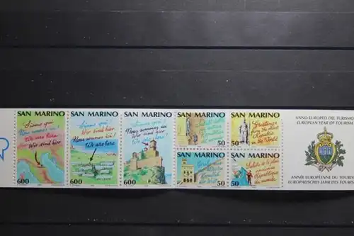 San Marino; Markenheft ; MH2, Europäisches Jahr des Tourismus 1990; postfrisch