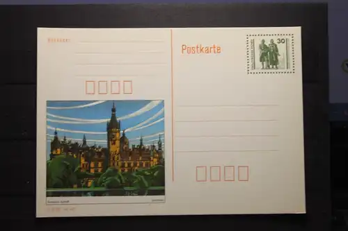 Bildpostkarte Bauwerke; Schwerin; Neue Währung