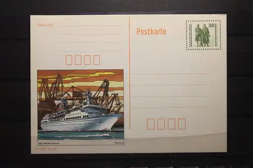 Bildpostkarte Bauwerke; MS Arcona Rostock; Neue Währung