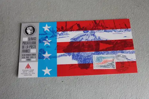 Ausstellungskarte der POSTE FRANCE: Postage Stamp New York 1994