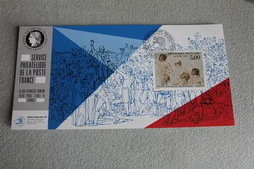 Ausstellungskarte der POSTE FRANCE: Wold Stamp Expo 89