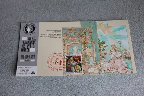 Ausstellungskarte der POSTE FRANCE: National Postage Stamp Show New York 1985