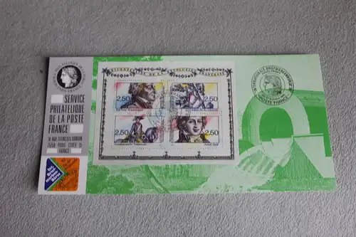 Ausstellungskarte der POSTE FRANCE: Internmationale Briefmarken-Börse Sindelfingen 91