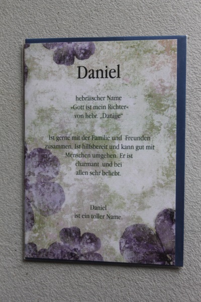 Daniel Namenskarte Geburtstagskarte Gluckwunschkarte Personalisierte Karte Nr Oid Oldthing Sonstige Weitere Sammelgebiete